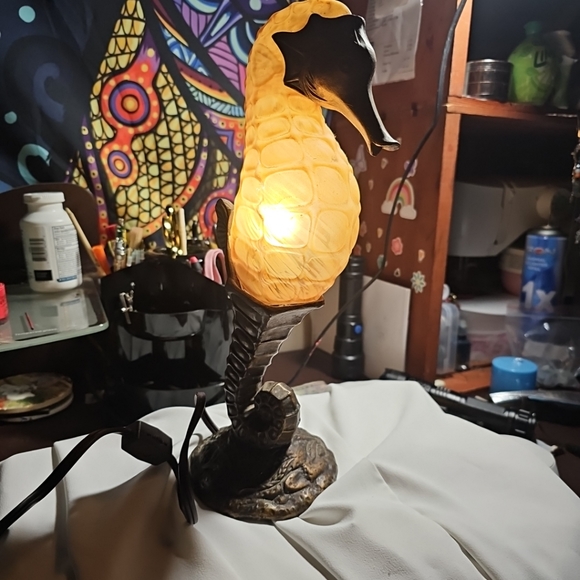 Very rare tin chi Seahorse lamp - Picture 6 of 8